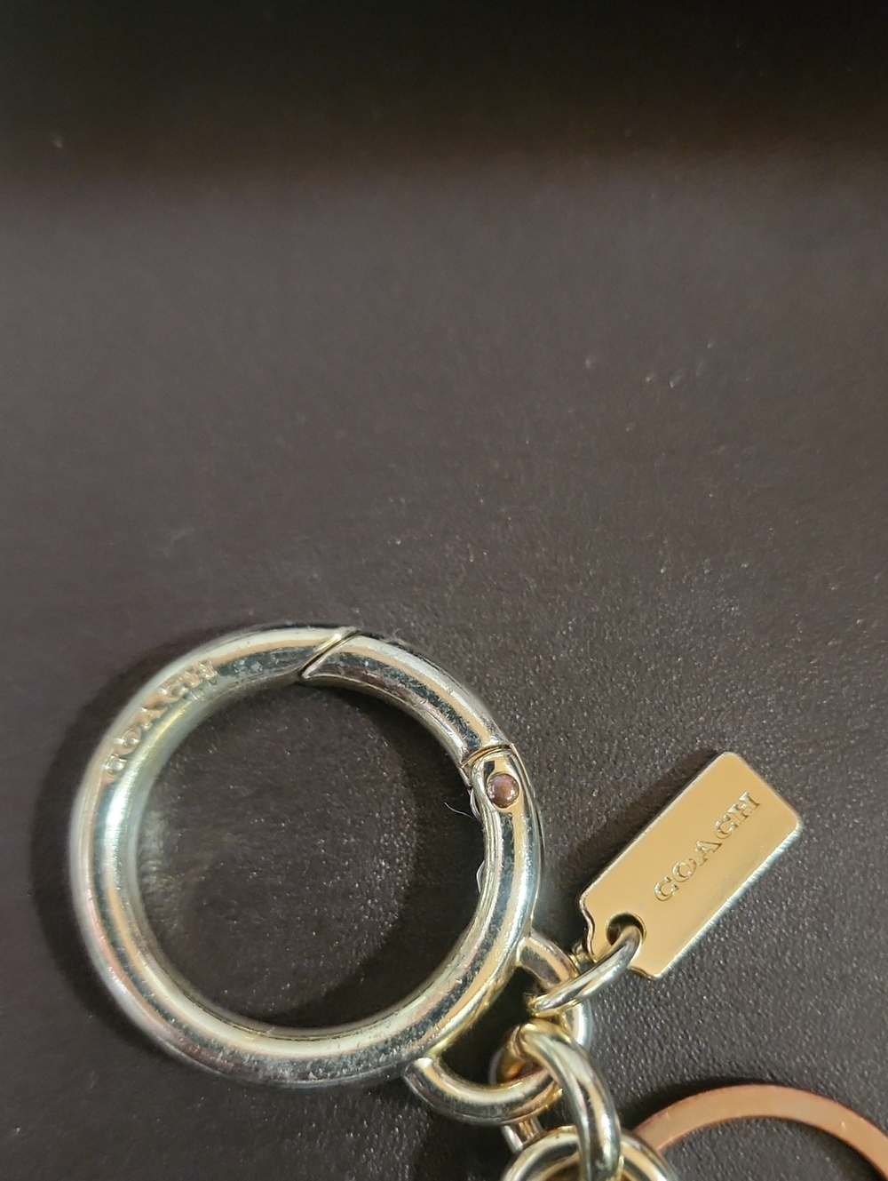 Coach Floral Key Fob with Easy Clip Ring Has Call Out - Picture 5 of 8